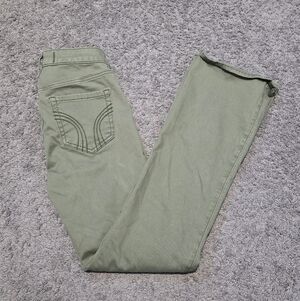 Hollister Olive Green Mid-Rise Pants